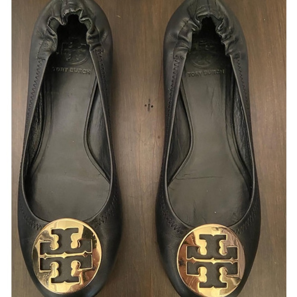 Tory Burch Black Ballet Flats